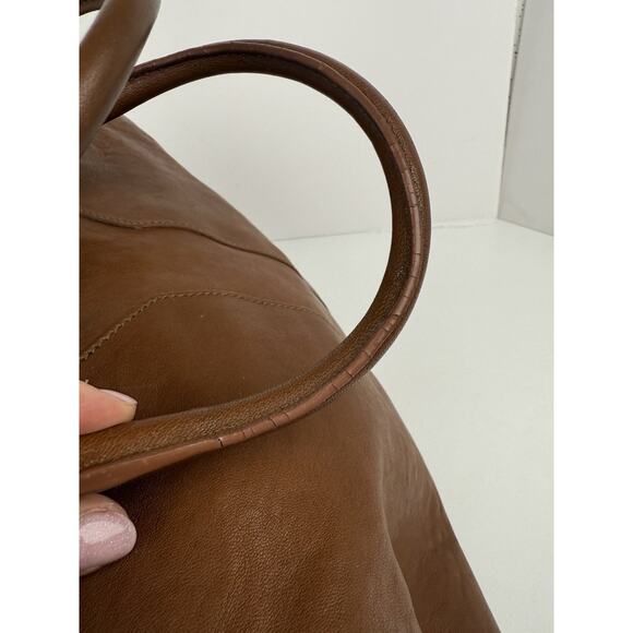 SAINT LAURENT Y Line Cabas Chic Handbag Women's Brown Leather Large - Picture 10 of 15